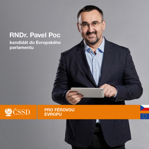 Lídrem kandidátky ČSSD pro volby do Evropského parlamentu je RNDr. Pavel Poc (54), europoslanec, biolog.